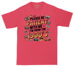 Please Be Patient with Me I'm from the 1900s tall t-shirt for men in Heather Red