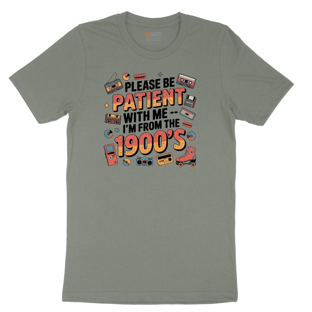 Please Be Patient with Me I'm from the 1900s Ladies Short Sleeve Tee - Bamboo Blackout