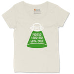 Please Take Me With You Ladies Curvy Tee - Natural Heather
