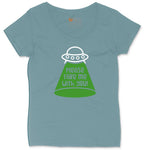 Please Take Me With You Ladies Curvy Tee - Surf Blackout