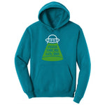 Please Take Me With You Ladies Hoodie - Teal