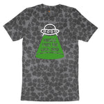 Please Take Me With You Ladies Short Sleeve Tee - Black Leopard