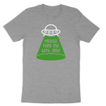Please Take Me With You Ladies Short Sleeve Tee - Granite Heather