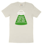 Please Take Me With You Ladies Short Sleeve Tee - Natural Heather