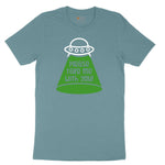 Please Take Me With You Ladies Short Sleeve Tee - Surf Blackout