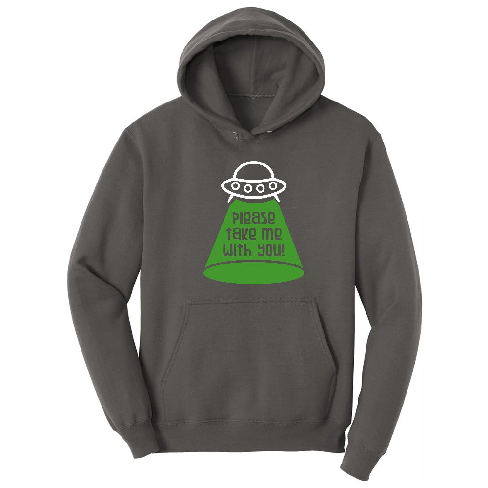 Please Take Me With You Hoodie - Charcoal