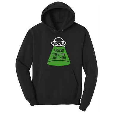 Please Take Me With You Hoodie - Jet Black