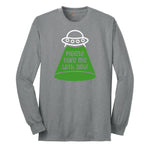 Please Take Me With You Long Sleeve Tee - Athletic Grey