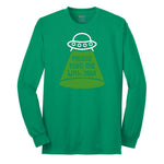 Please Take Me With You Long Sleeve Tee - Kelly Green