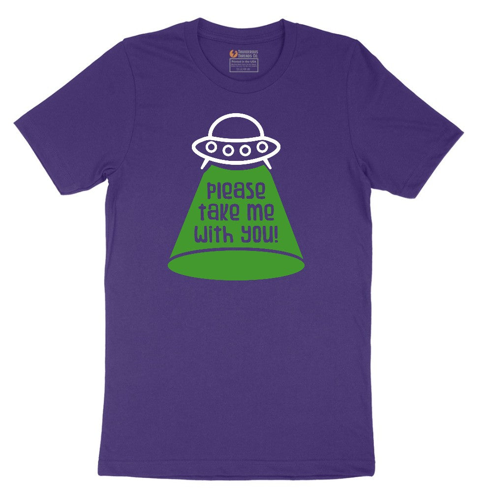 Please Take Me With You Short Sleeve Tee - Team Purple