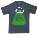 Please Take Me With You tall t-shirt for men in Heather Navy