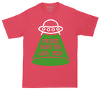 Please Take Me With You tall t-shirt for men in Heather Red