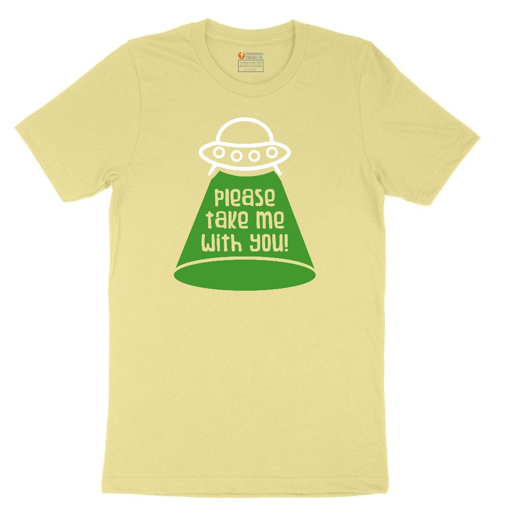 Please Take Me With You Toddler Short Sleeve Tee - Yellow