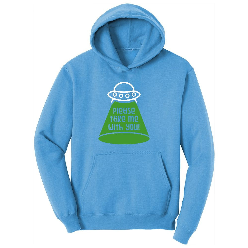 Please Take Me With You Youth Hoodie - Aquatic Blue