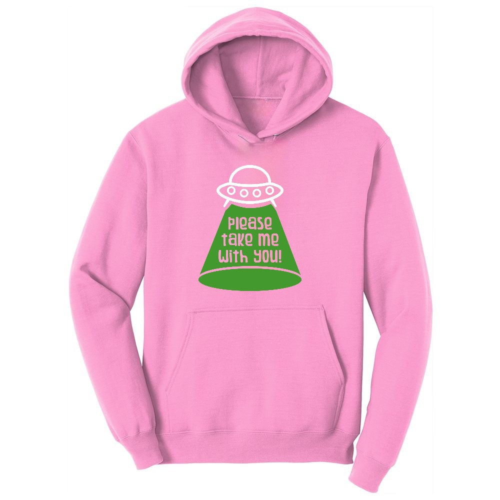 Please Take Me With You Youth Hoodie - Candy Pink