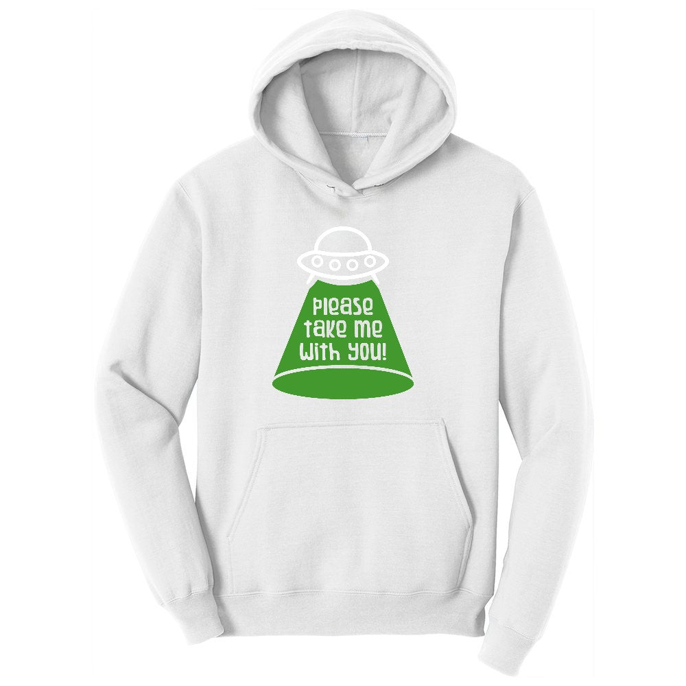 Please Take Me With You Youth Hoodie - White