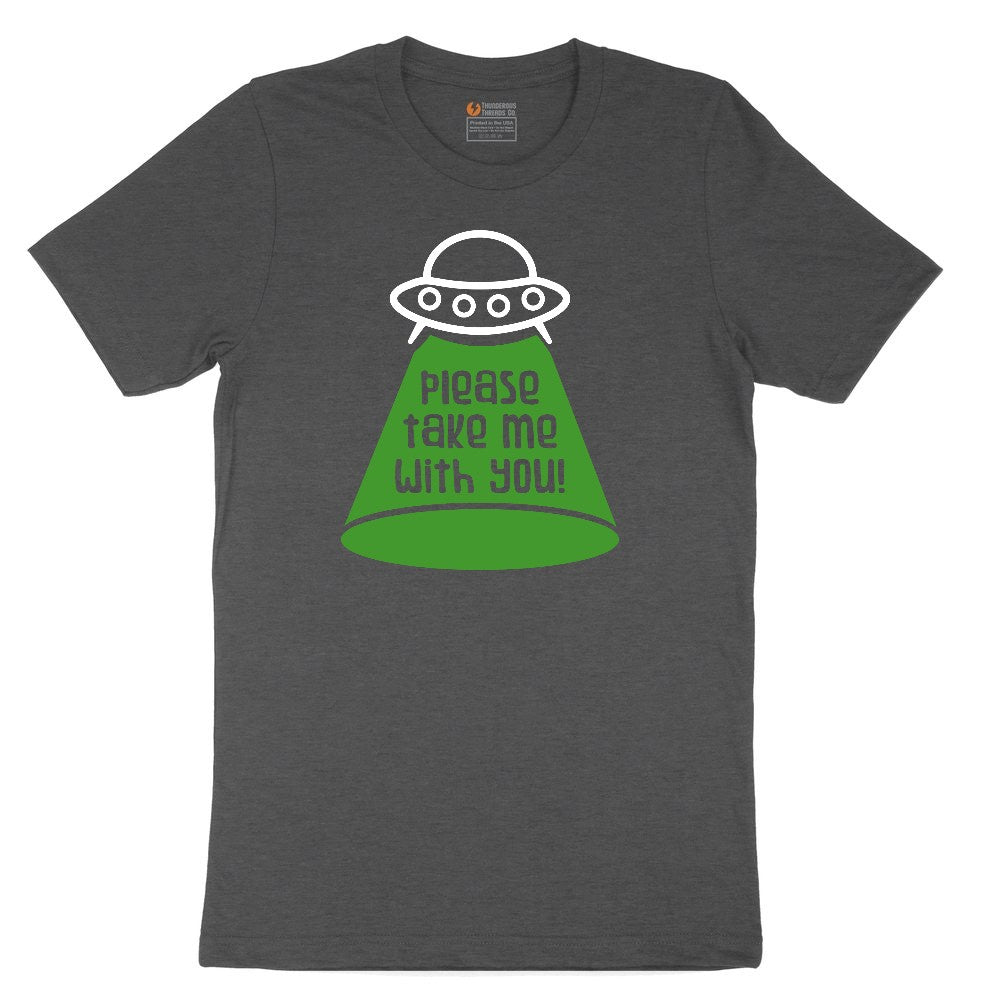 Please Take Me With You Youth Short Sleeve Tee - Dark Heather Grey