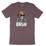 Bruh Halloween Skeleton Ladies Short Sleeve Tee - Sangria Blackout