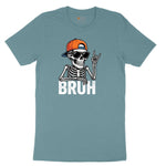 Bruh Halloween Skeleton Ladies Short Sleeve Tee - Surf Blackout