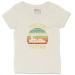 Pontoon Captain Ladies Curvy Tee - Natural Heather