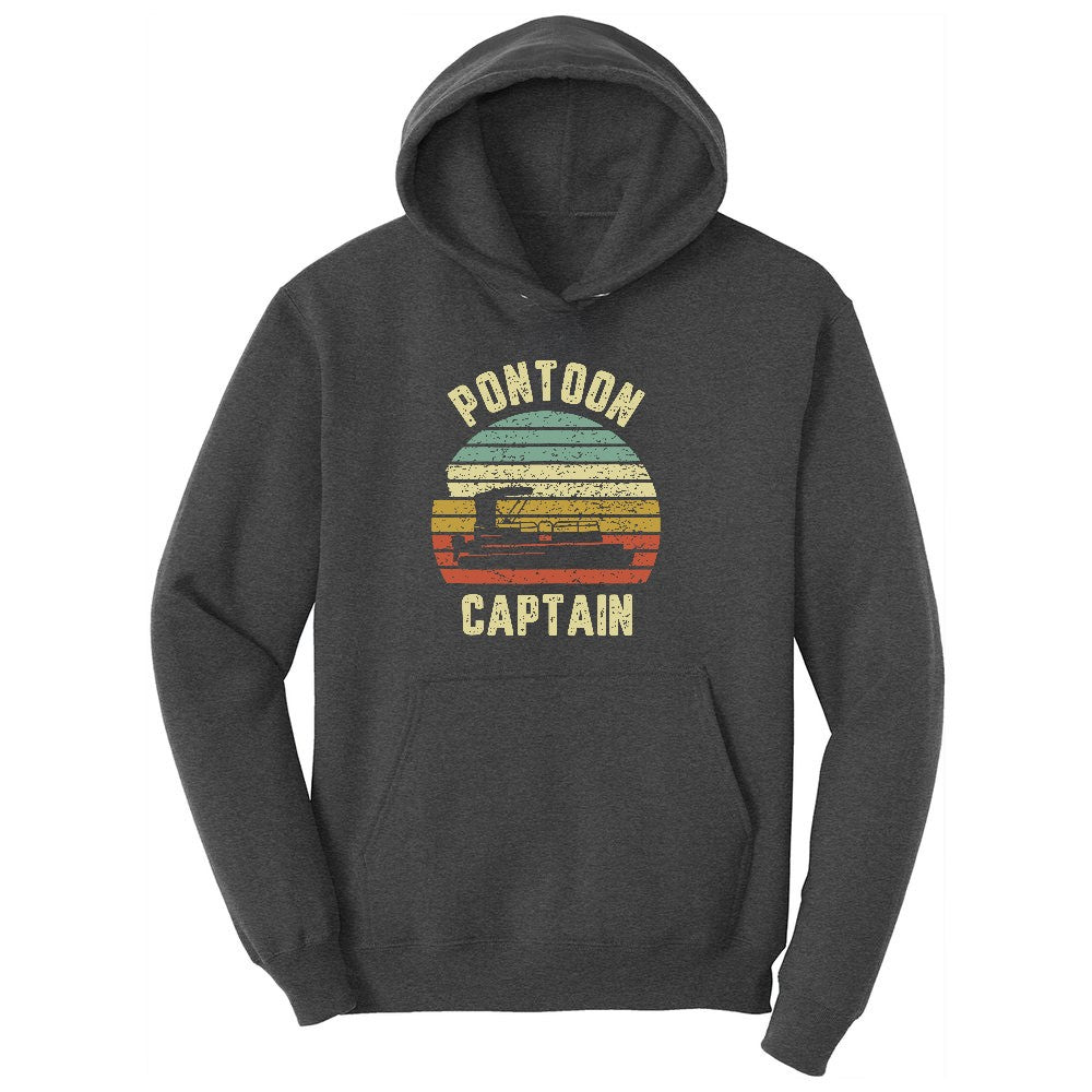 Pontoon Captain Ladies Hoodie - Dark Heather Grey