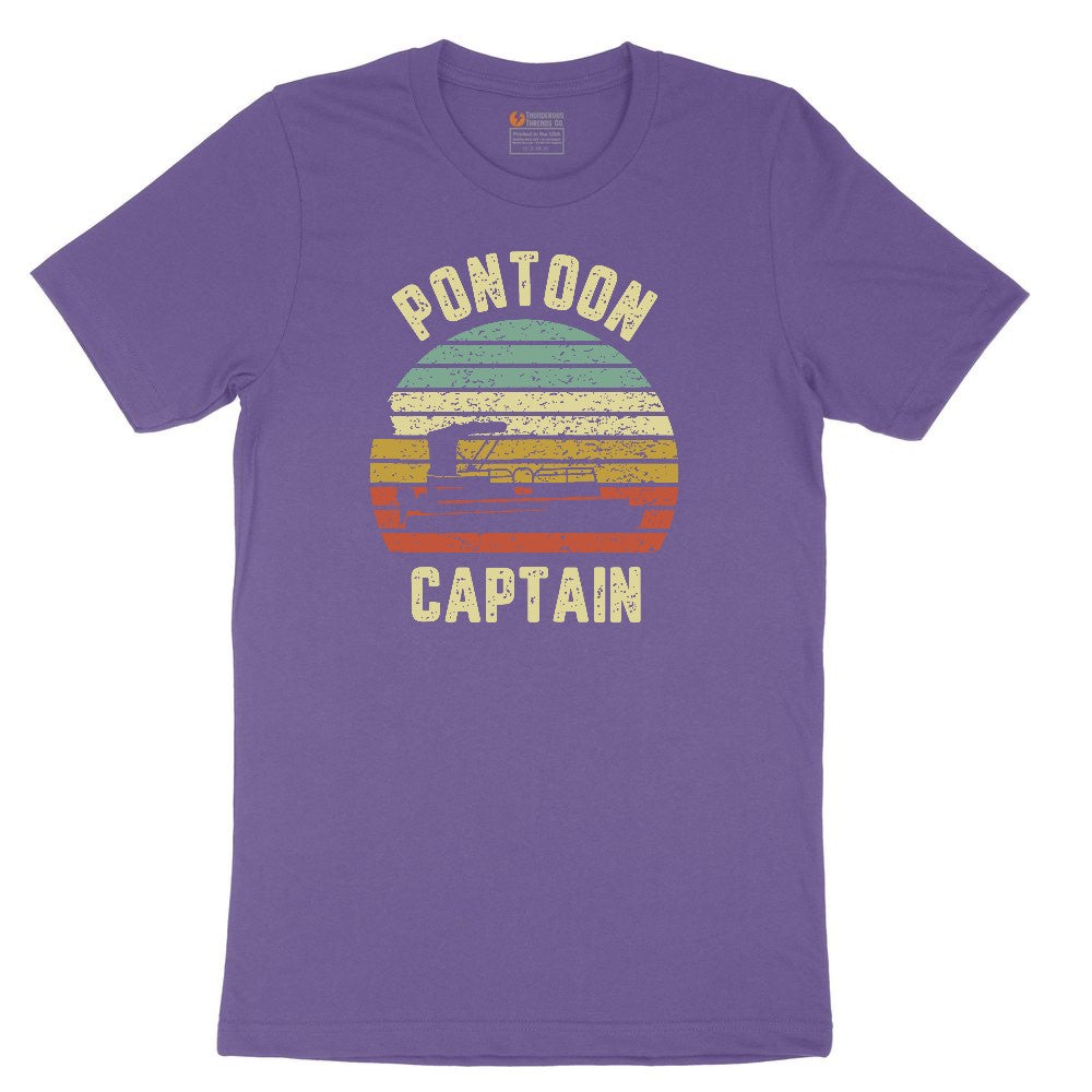 Pontoon Captain Ladies Short Sleeve Tee - Vintage Purple