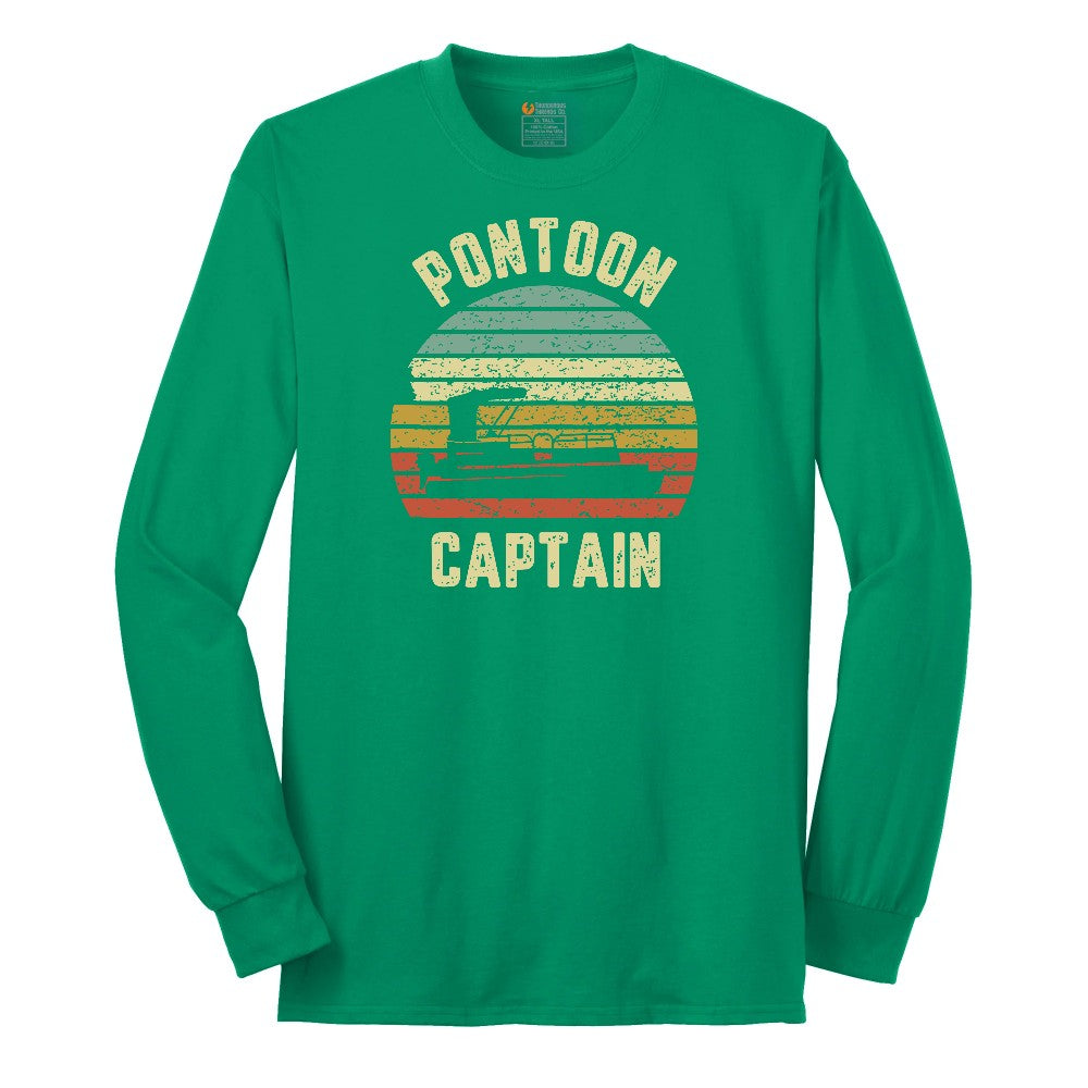Pontoon Captain Long Sleeve Tee - Kelly Green