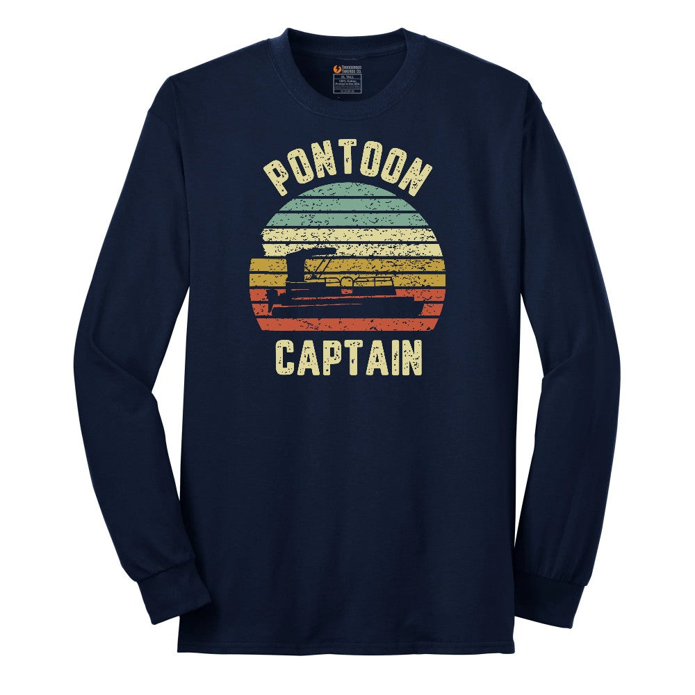 Pontoon Captain Long Sleeve Tee - Navy