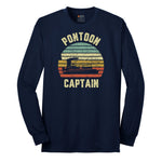 Pontoon Captain Long Sleeve Tee - Navy