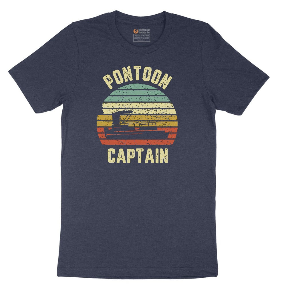 Pontoon Captain Short Sleeve Tee - Heather Navy