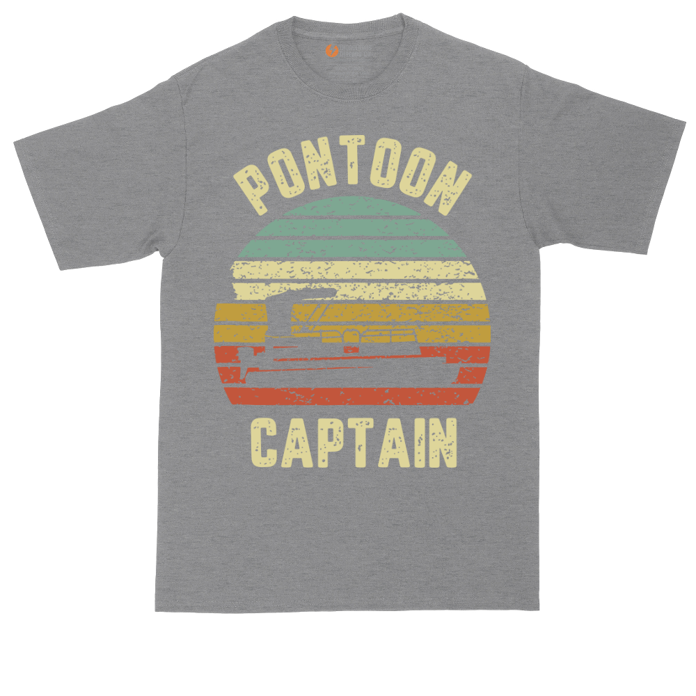 Pontoon Captain tall t-shirt for men in Athletic Heather