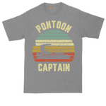 Pontoon Captain tall t-shirt for men in Athletic Heather