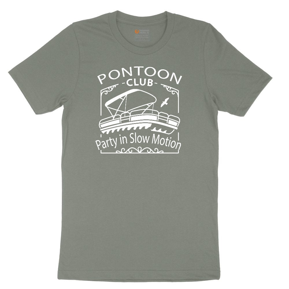 Pontoon Club Party in Slow Motion Ladies Short Sleeve Tee - Bamboo Blackout