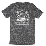 Pontoon Club Party in Slow Motion Ladies Short Sleeve Tee - Black Leopard