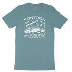 Pontoon Club Party in Slow Motion Ladies Short Sleeve Tee - Surf Blackout