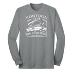 Pontoon Club Party in Slow Motion Long Sleeve Tee - Athletic Grey