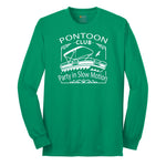 Pontoon Club Party in Slow Motion Long Sleeve Tee - Kelly Green