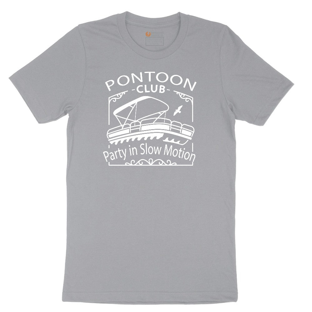Pontoon Club Party in Slow Motion Short Sleeve Tee - Athletic Heather Grey