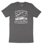 Pontoon Club Party in Slow Motion Short Sleeve Tee - Dark Heather Grey