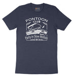 Pontoon Club Party in Slow Motion Short Sleeve Tee - Heather Navy