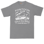Pontoon Club Party in Slow Motion tall t-shirt for men in Athletic Heather