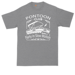 Pontoon Club Party in Slow Motion tall t-shirt for men in Athletic Heather