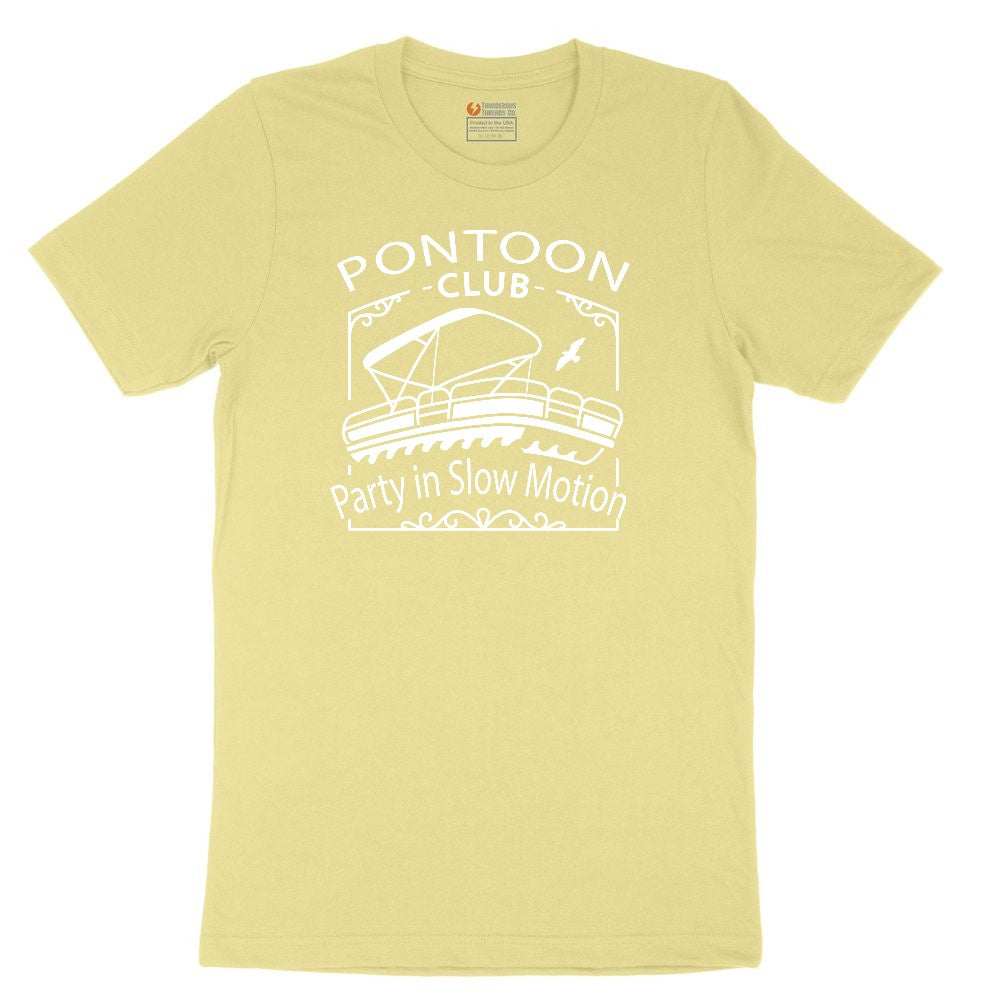 Pontoon Club Party in Slow Motion Toddler Short Sleeve Tee - Yellow