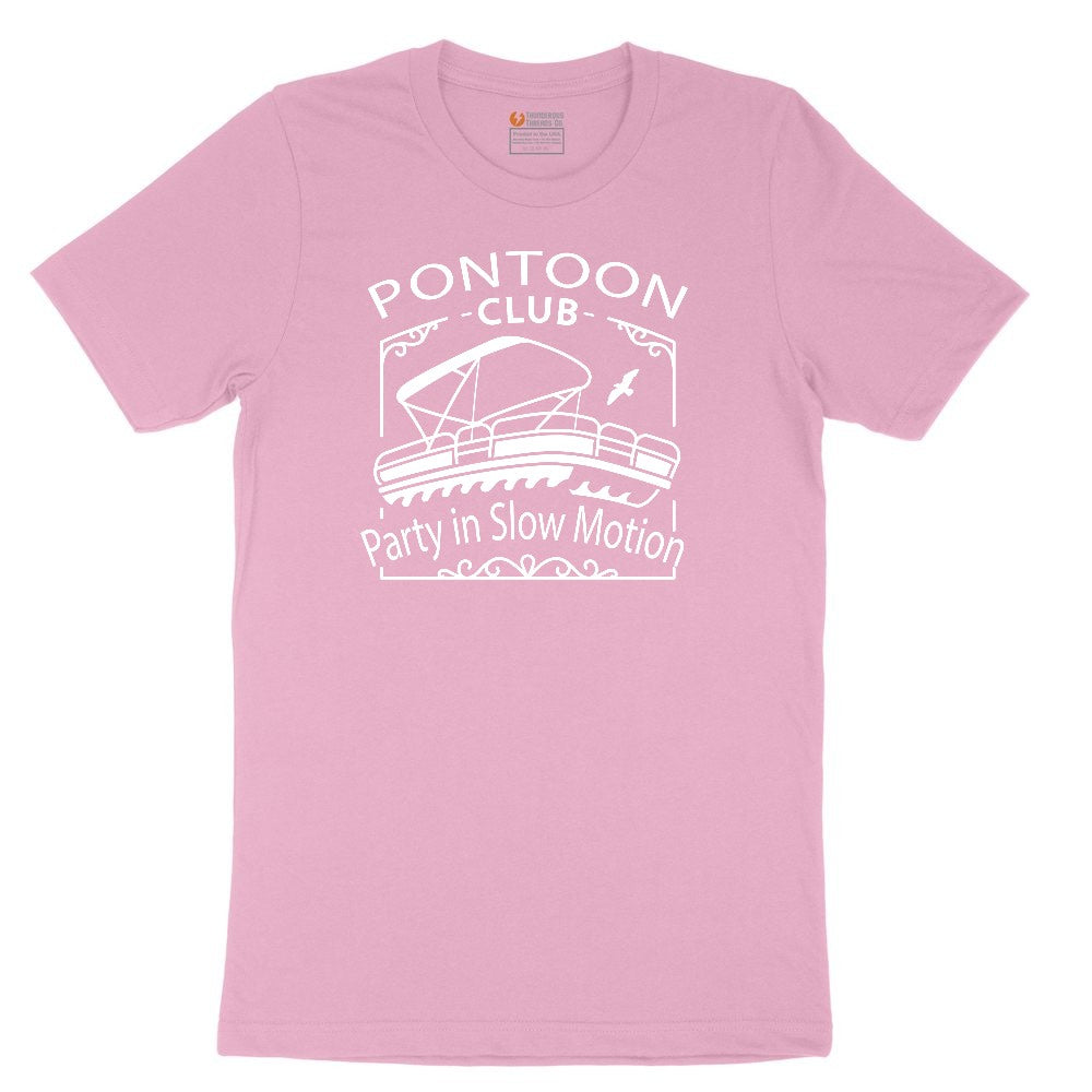 Pontoon Club Party in Slow Motion Youth Short Sleeve Tee - Candy Pink