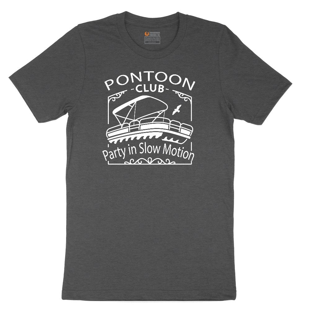 Pontoon Club Party in Slow Motion Youth Short Sleeve Tee - Dark Heather Grey