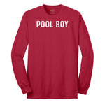 Pool Boy Long Sleeve Tee - Red