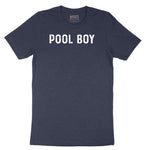 Pool Boy - Mens T-Shirt Short Sleeve Tee - Heather Navy