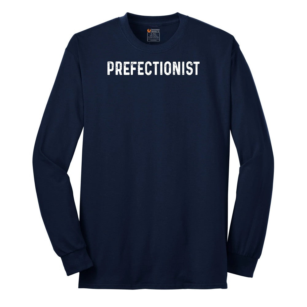 Prefectionist - Mens & Ladies T-Shirt Long Sleeve Tee - Navy