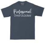 Professional Overthinker tall t-shirt for men in Heather Navy