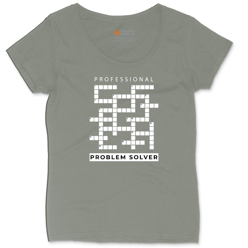 Professional Problem Solver Ladies Curvy Tee - Bamboo Blackout